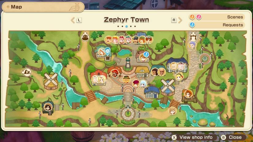 Screenshot of map depicting where the second chicken is to be found. Image from Story of Seasons: Grand Bazaar.