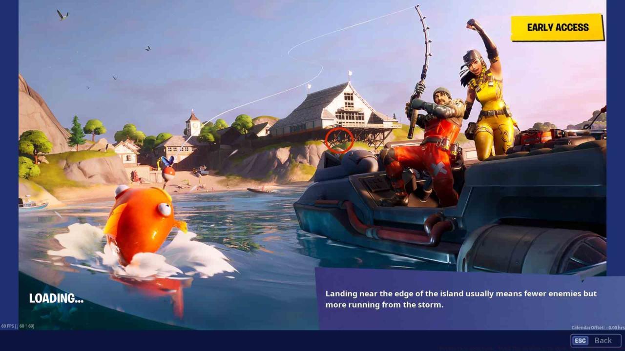 Fortnite's Open Waters loading screen