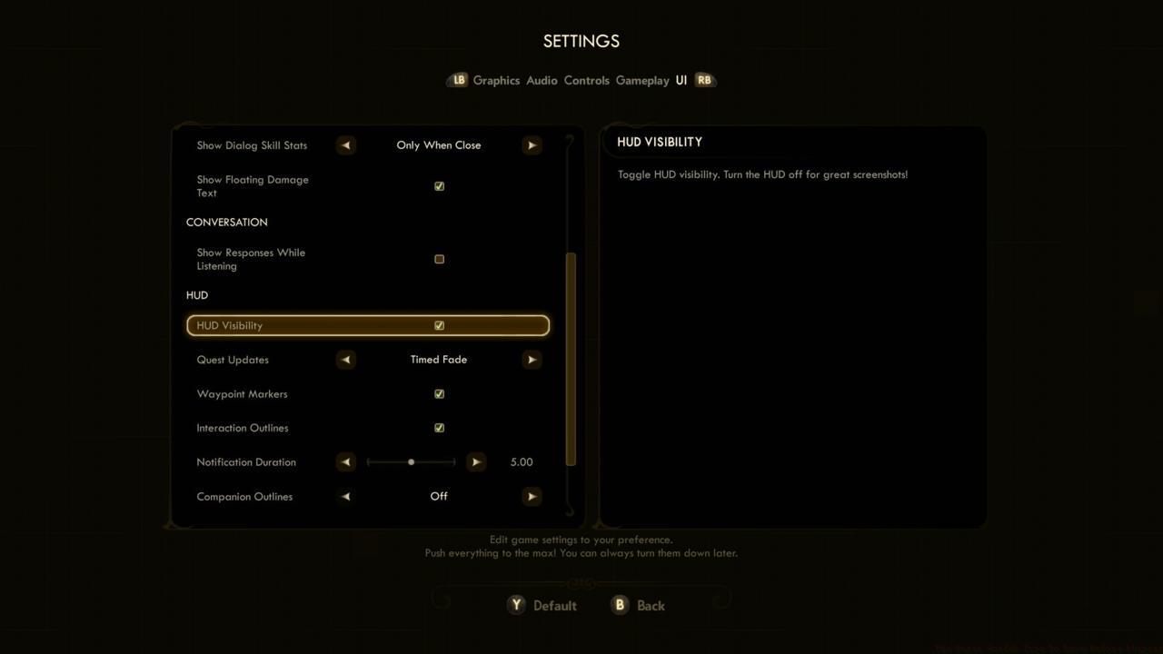 Turn All The Cool Things On/Off In The Options