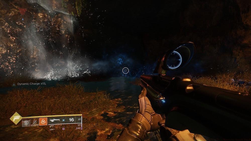 Look for blue Corrupted Ether in Trapper's Cave--it marks the final resting place of the Fallen Captain Reysk and the gravesite for which you're searching.