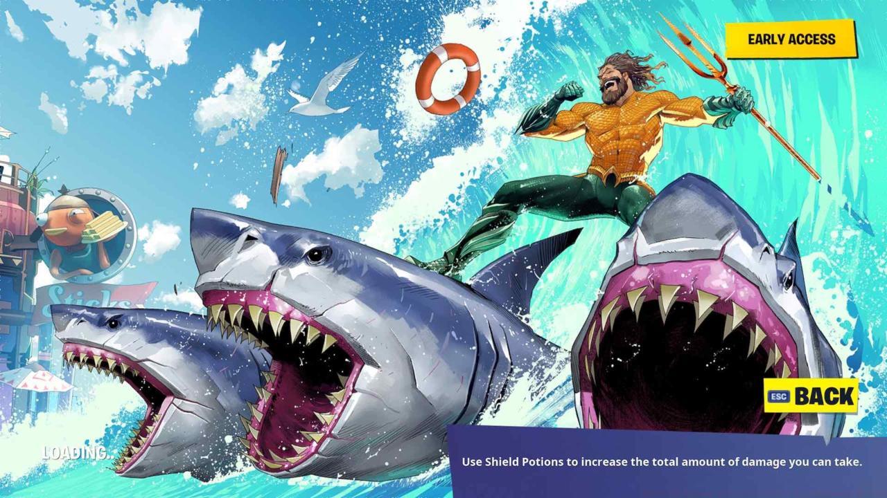 Aquaman King of the Beach loading screen in Fortnite Season 3