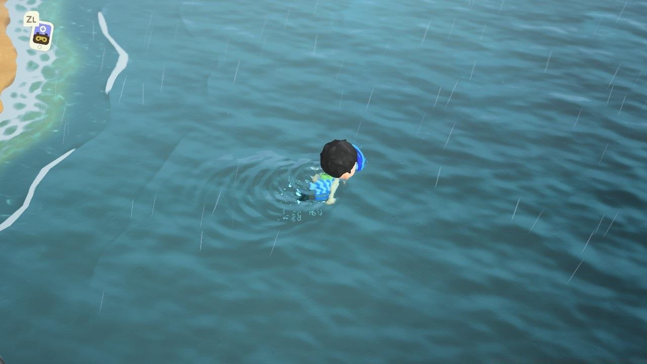 The first day of the summer update, and it's raining on my island...