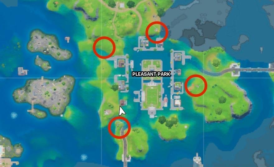 Pleasant Park floating rings map