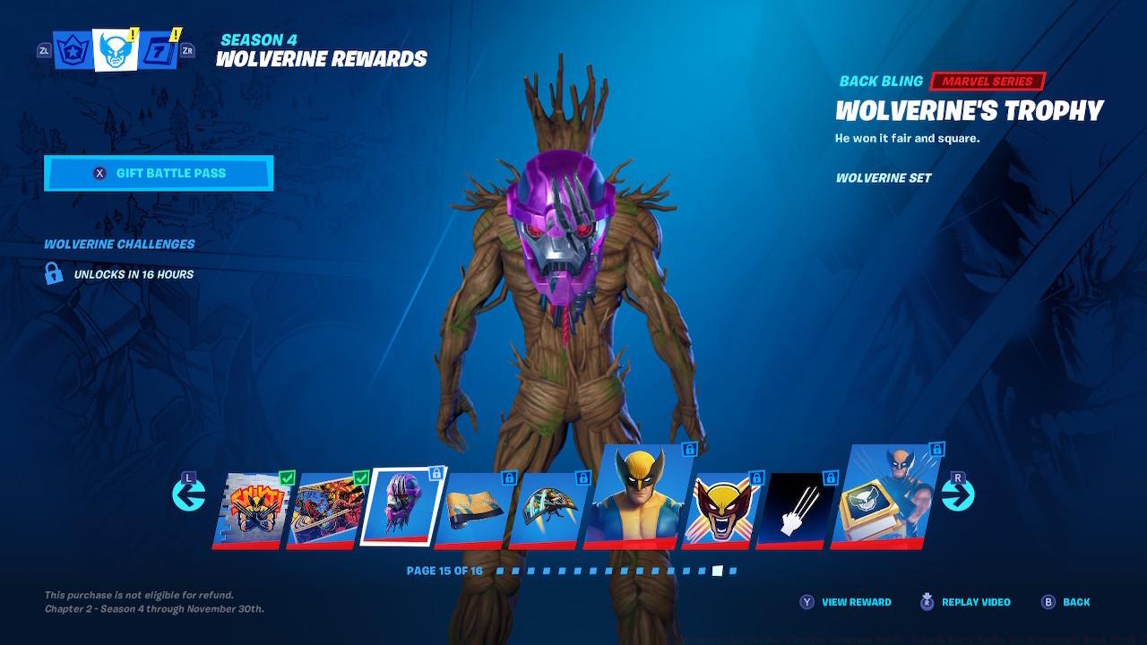 Wolverine Challenge Reward