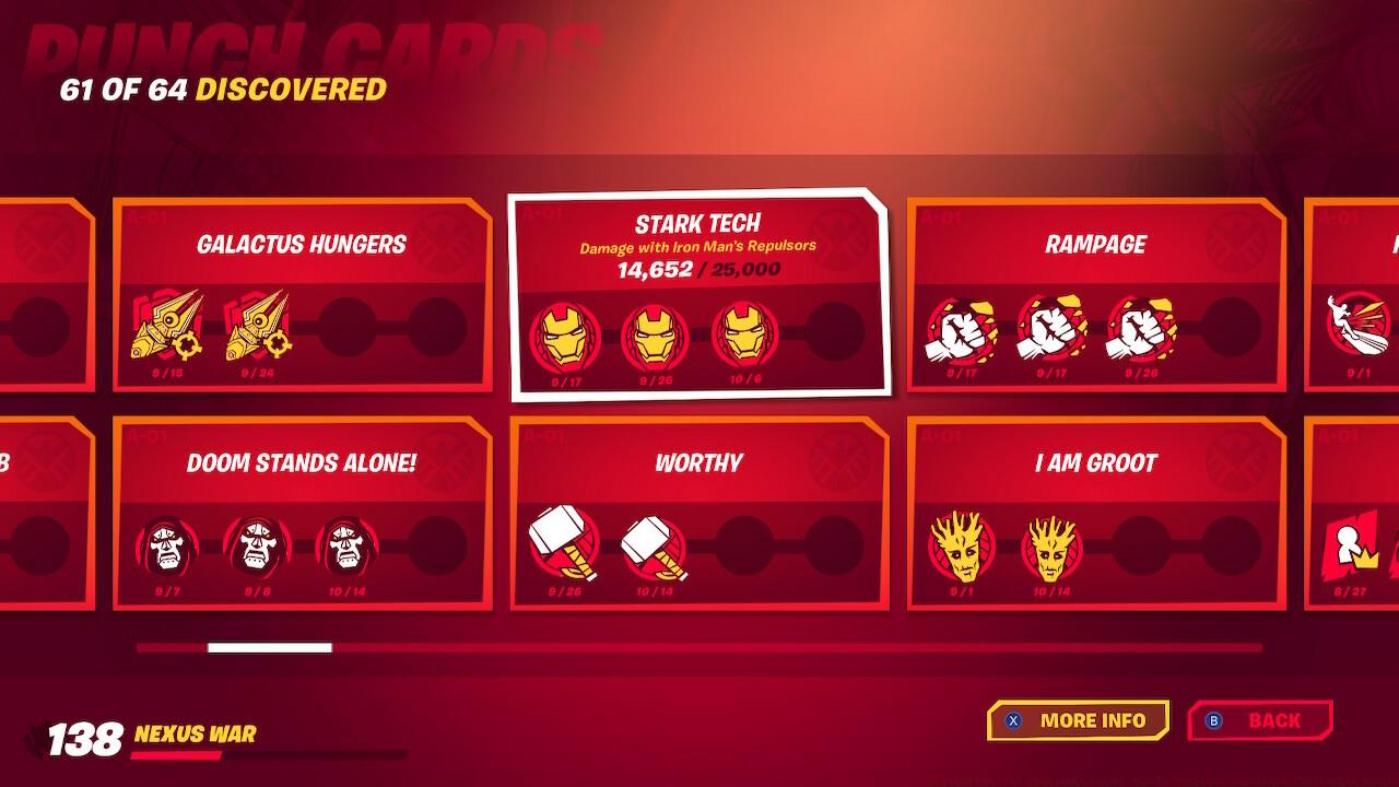 Fortnite Marvel Punchcards