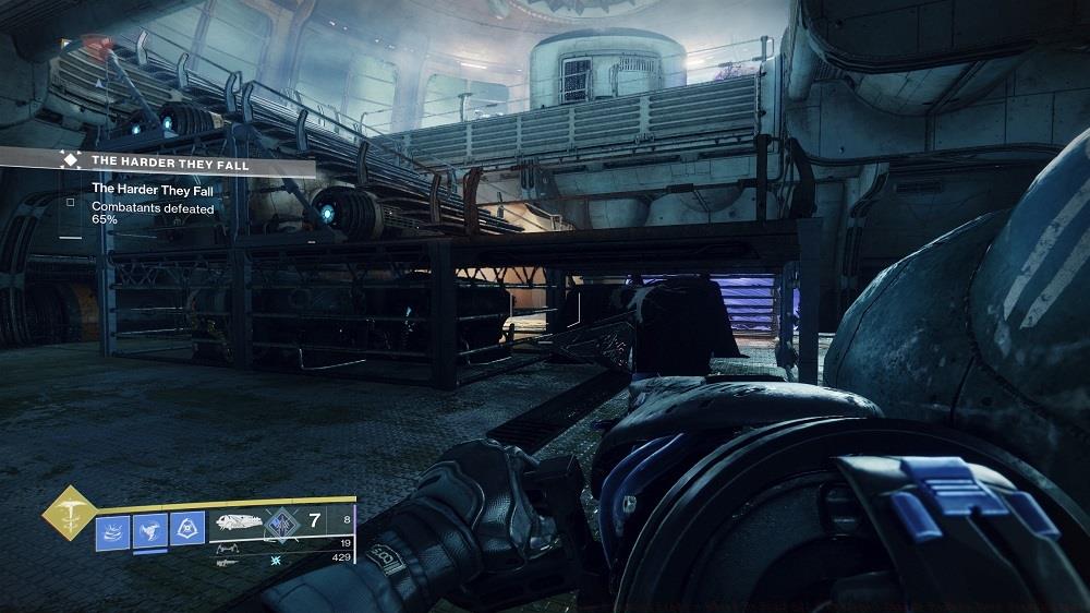 Right after the second gravity lift in Riis-Reborn, hop over the walkway and check beneath it at the foot of the stairs to find the Shard.