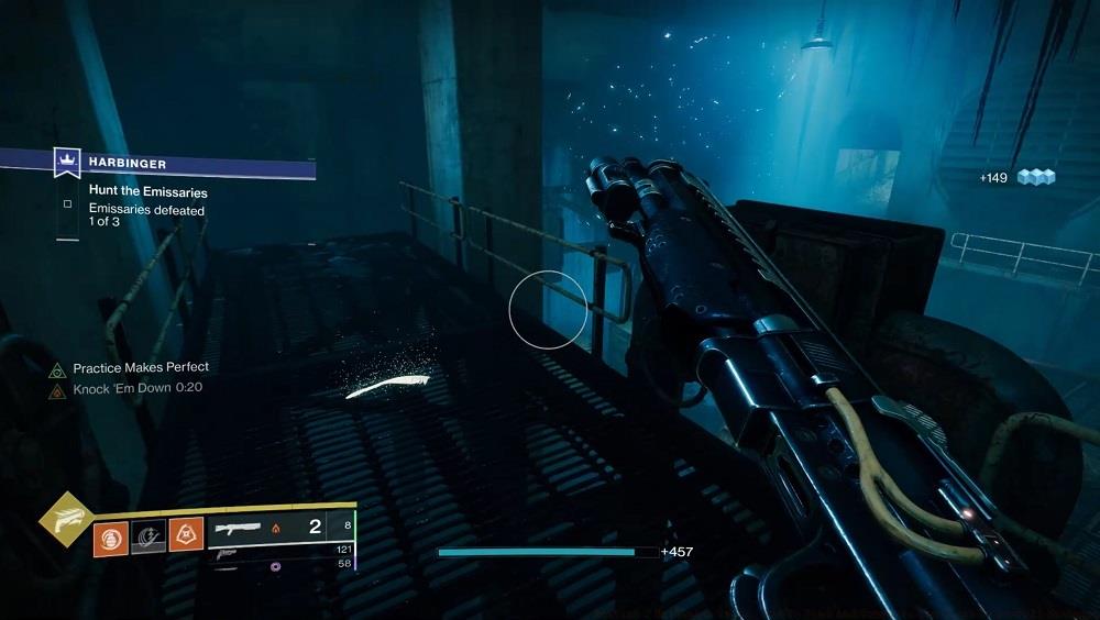 Look for glowing Paracausal Feathers as you're exploring the Harbinger mission.