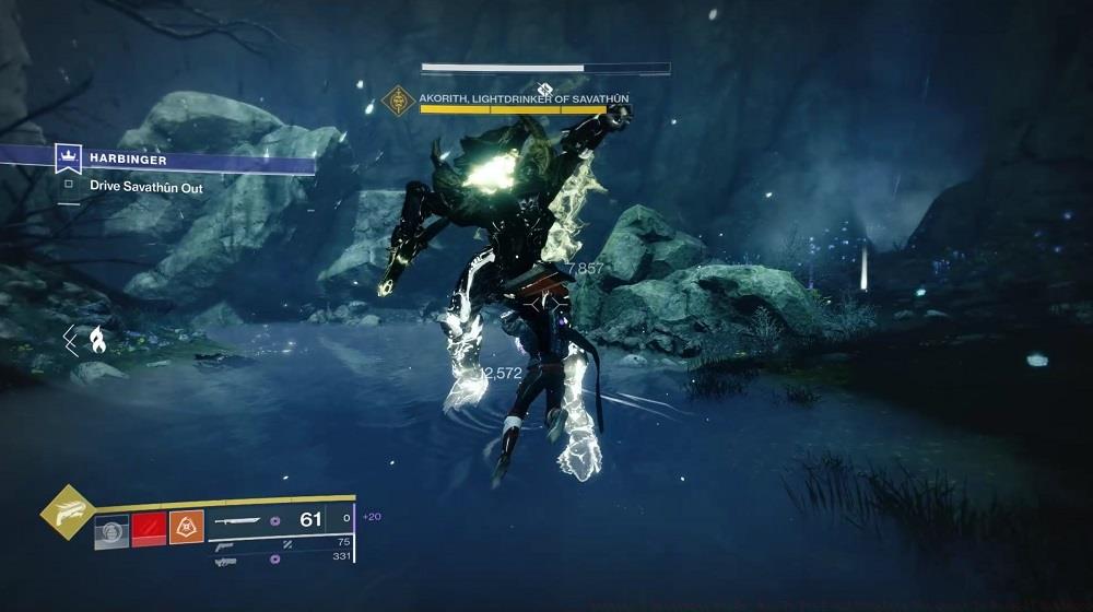 Akorith hits very hard and will force you to fight escalating waves of Taken enemies, so ranged weapons are best.