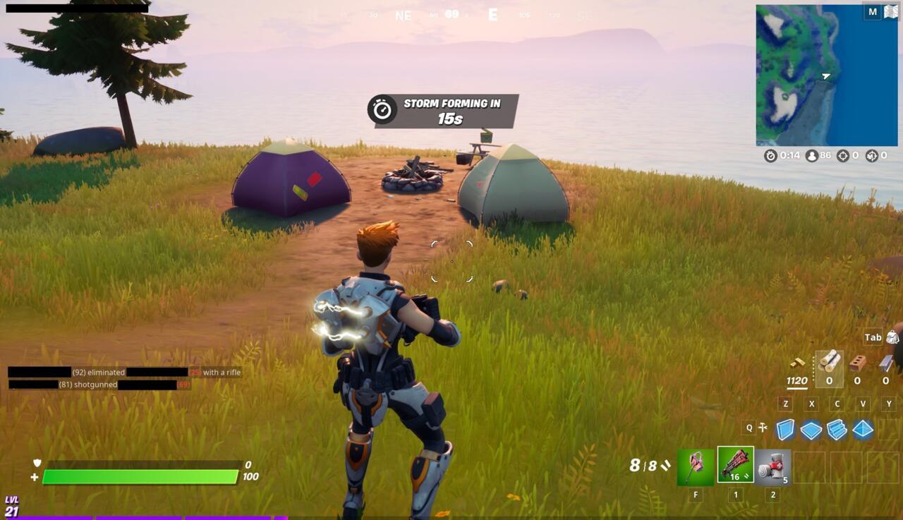 The campsite near Retail Row.