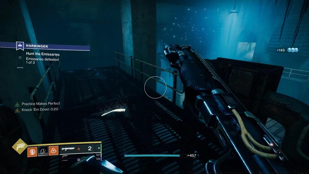 The easiest feather to find is right in the middle of the room where you fight the Taken Centurion. Just make sure to check the catwalk.