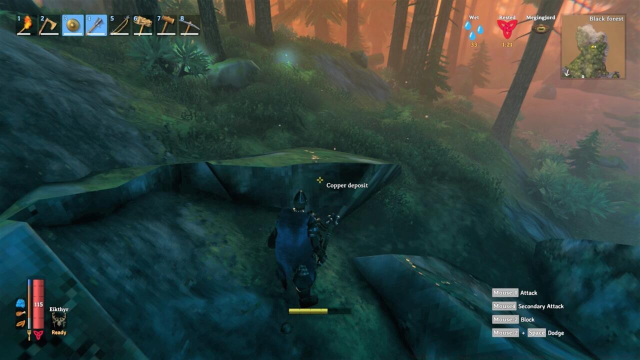 Look for domes of Copper sticking out of the ground in the Black Forest. You'll know it from the veins of bronze-colored metal running through it.