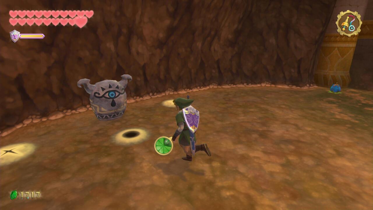 Volcano summit overview showing heart piece placements