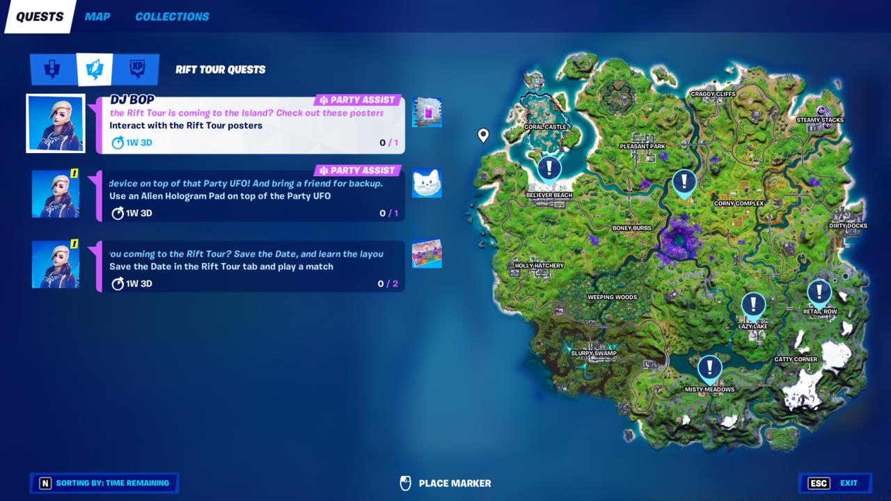 Rift Tour poster locations