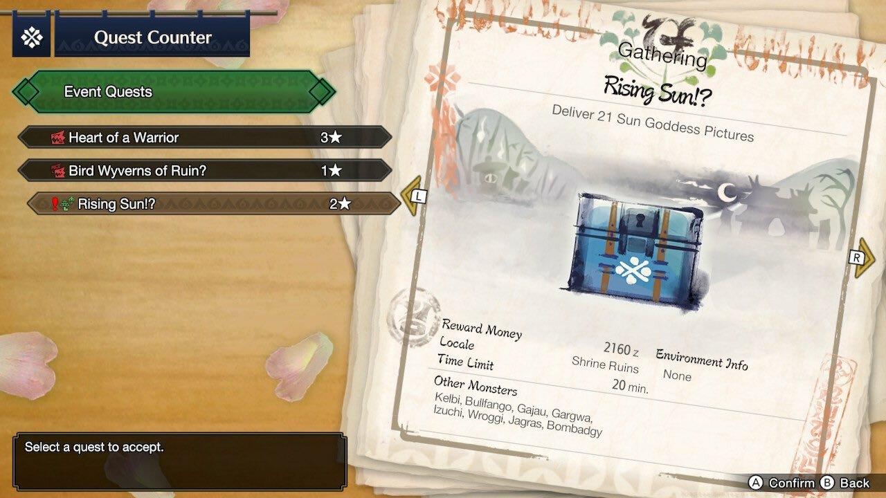 The Okami Event Quest is a two-star mission set in Shrine Ruins