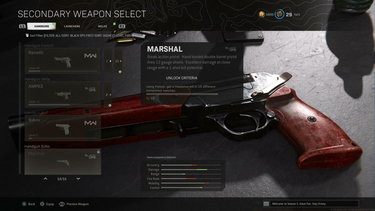 Marshal Warzone and Cold War Multiplayer unlock challenge