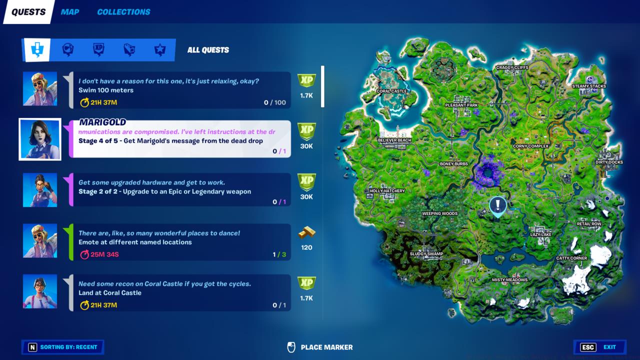 Just east of Rick Sanchez's abode is the dead drop for this challenge.