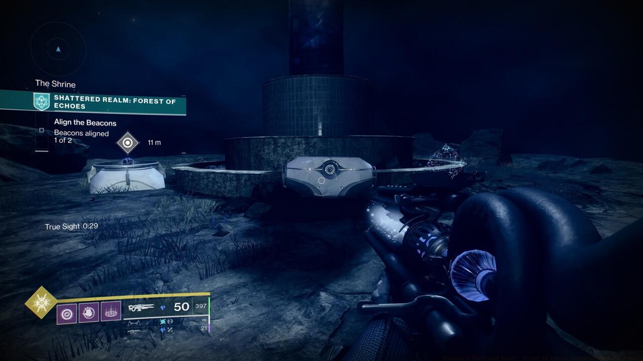 Climb out to the island behind the church with the statue on it to find the orb (plus a Trivial Mystery).