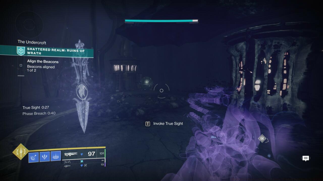 In the first room where you encounter Scoboroth, Son of Xivu Arath, look for the data cache next to a Truesight marker.