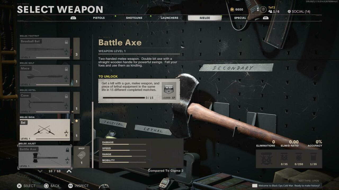 Black Ops Cold War's in-game challenge