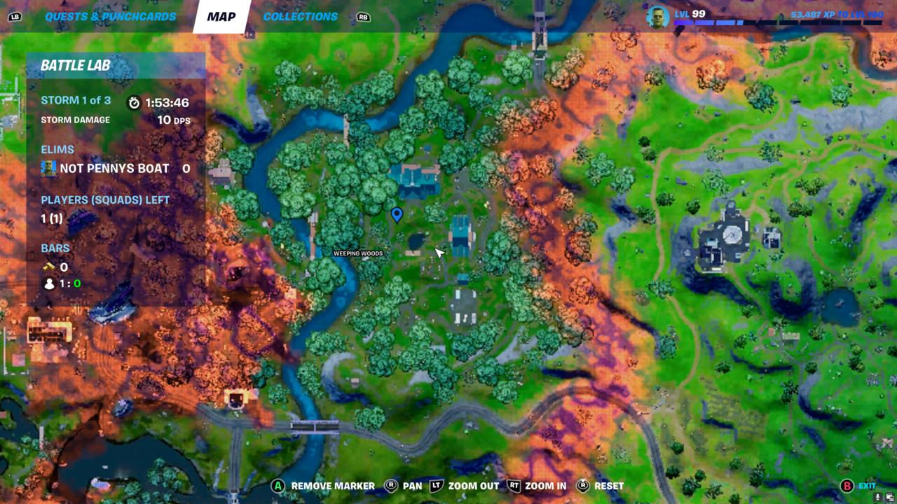 You must reveal the Command Symbol within Weeping Woods.