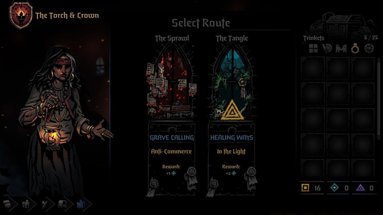 Plan ahead by checking out the route you're taking and equipping Trinkets and Combat Items that'll help you get through.