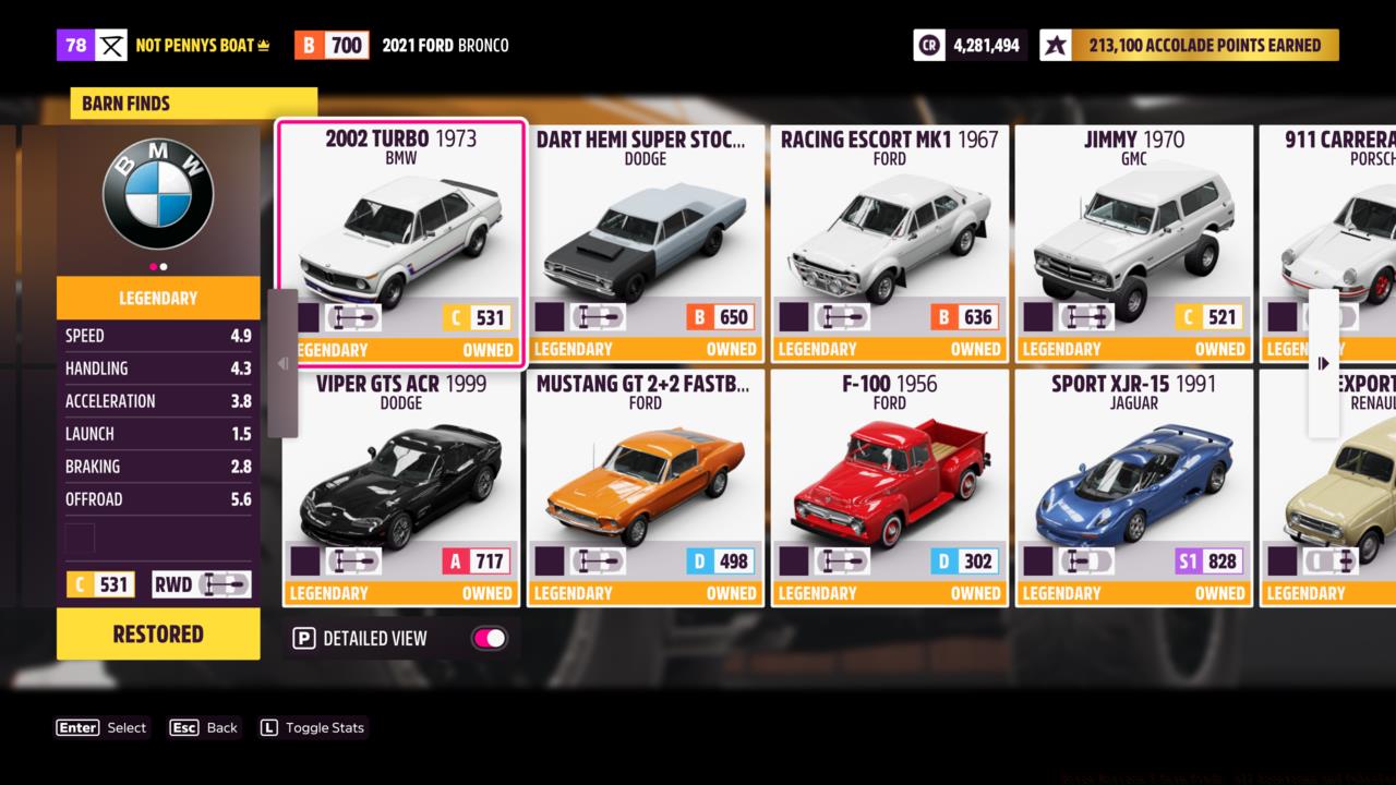 Every Forza Horizon 5 Barn Find boasts a rarity level of Legendary.