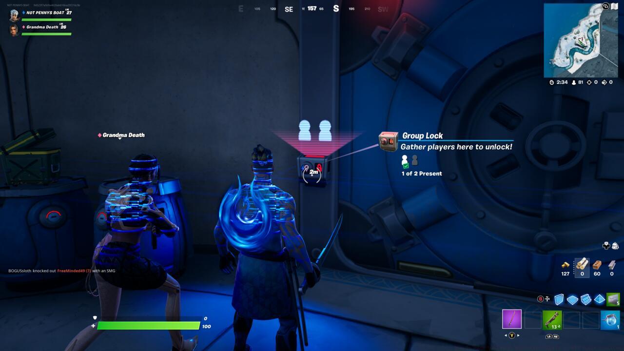 Gather your squad to open a vault.