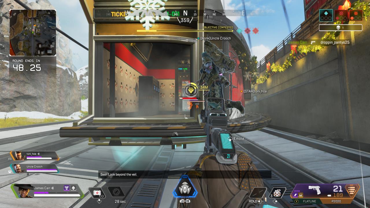 Seer's Tactical ability revealing all enemies on the train