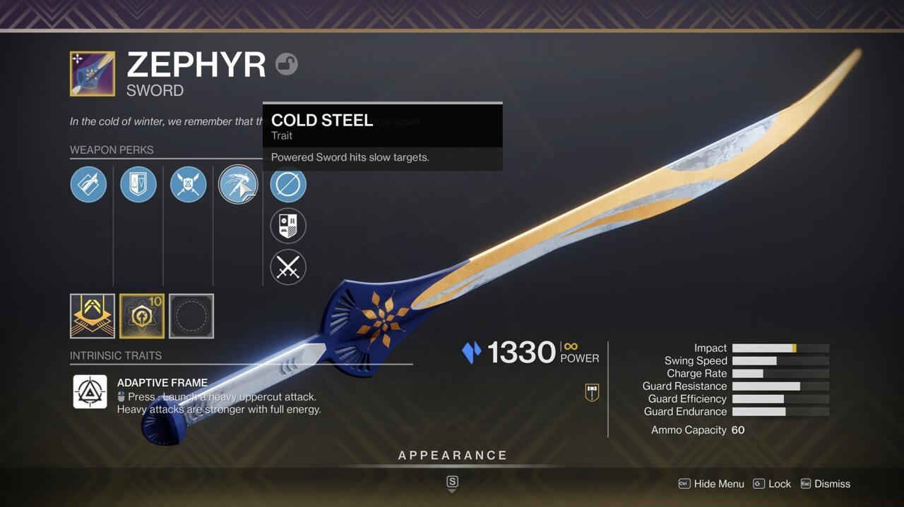 You get a Masterworked Zephyr for bringing so much holiday cheer to the Tower.