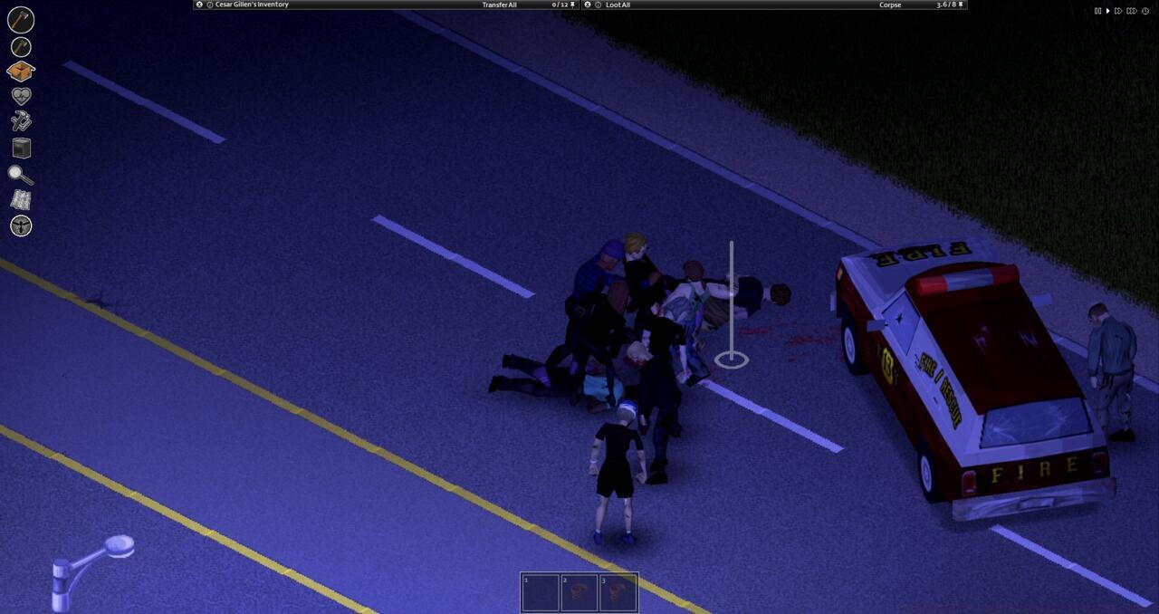 Players with the Strong skill can easily bat away groups of zombies.