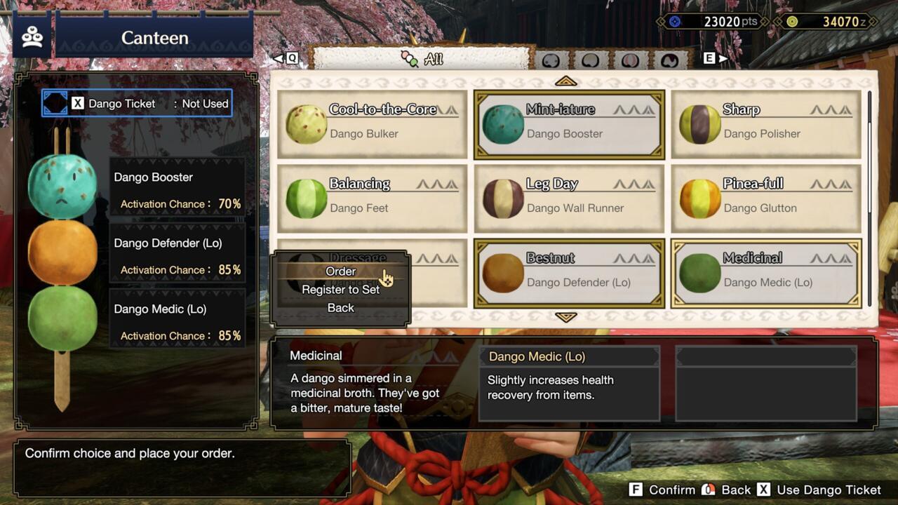 Use your Dango Tickets wisely.