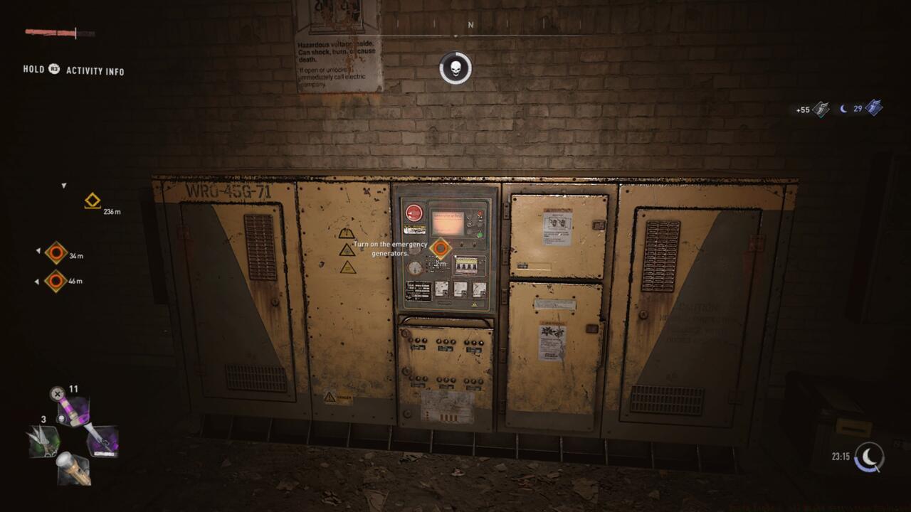 Metro stations can only be activated by turning on their generators.