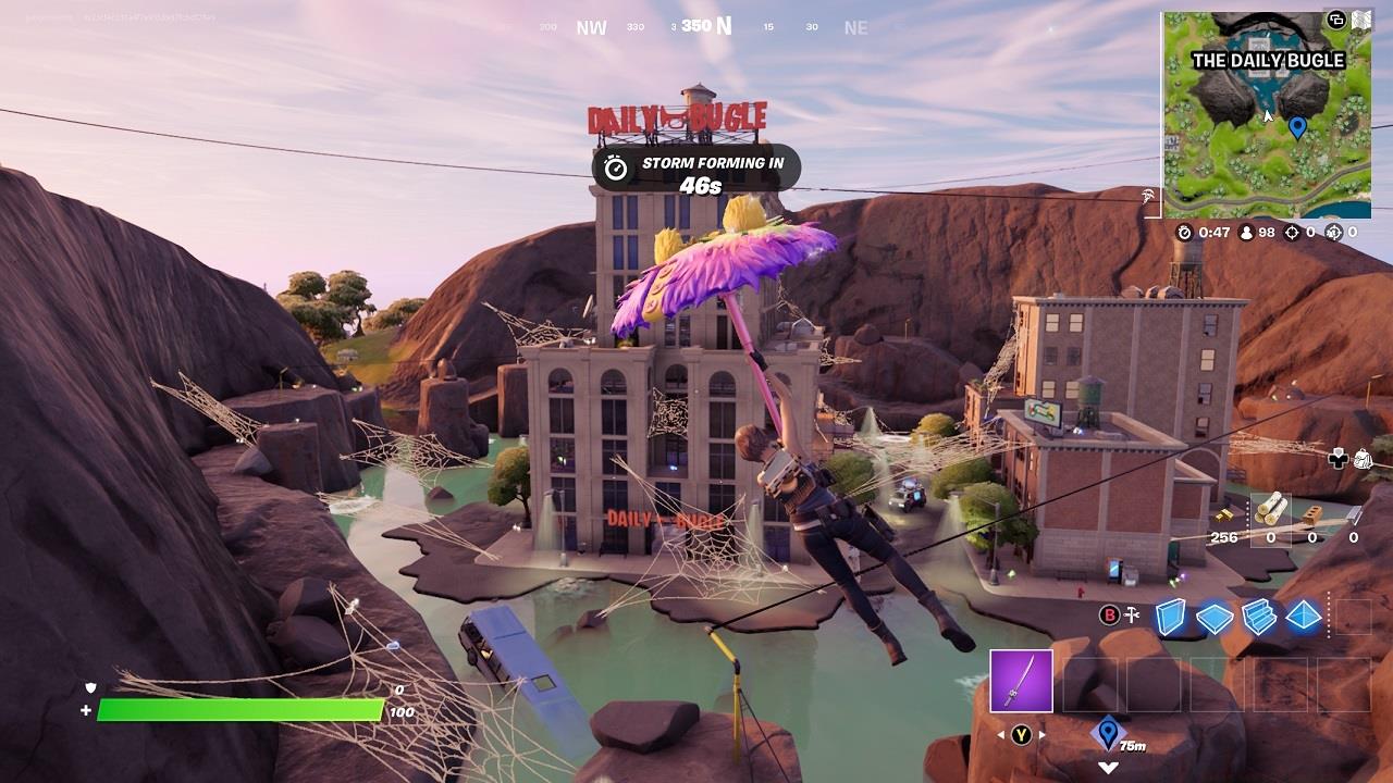 Jill Valentine approaches the ivory towers of The Daily Bugle.