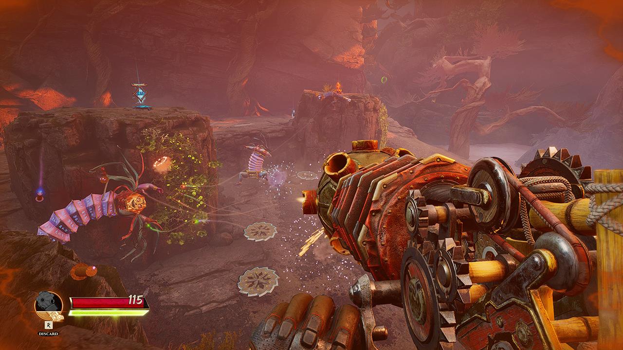 The Swarm Launcher shoots a barrage of fireworks at unlucky enemies. 