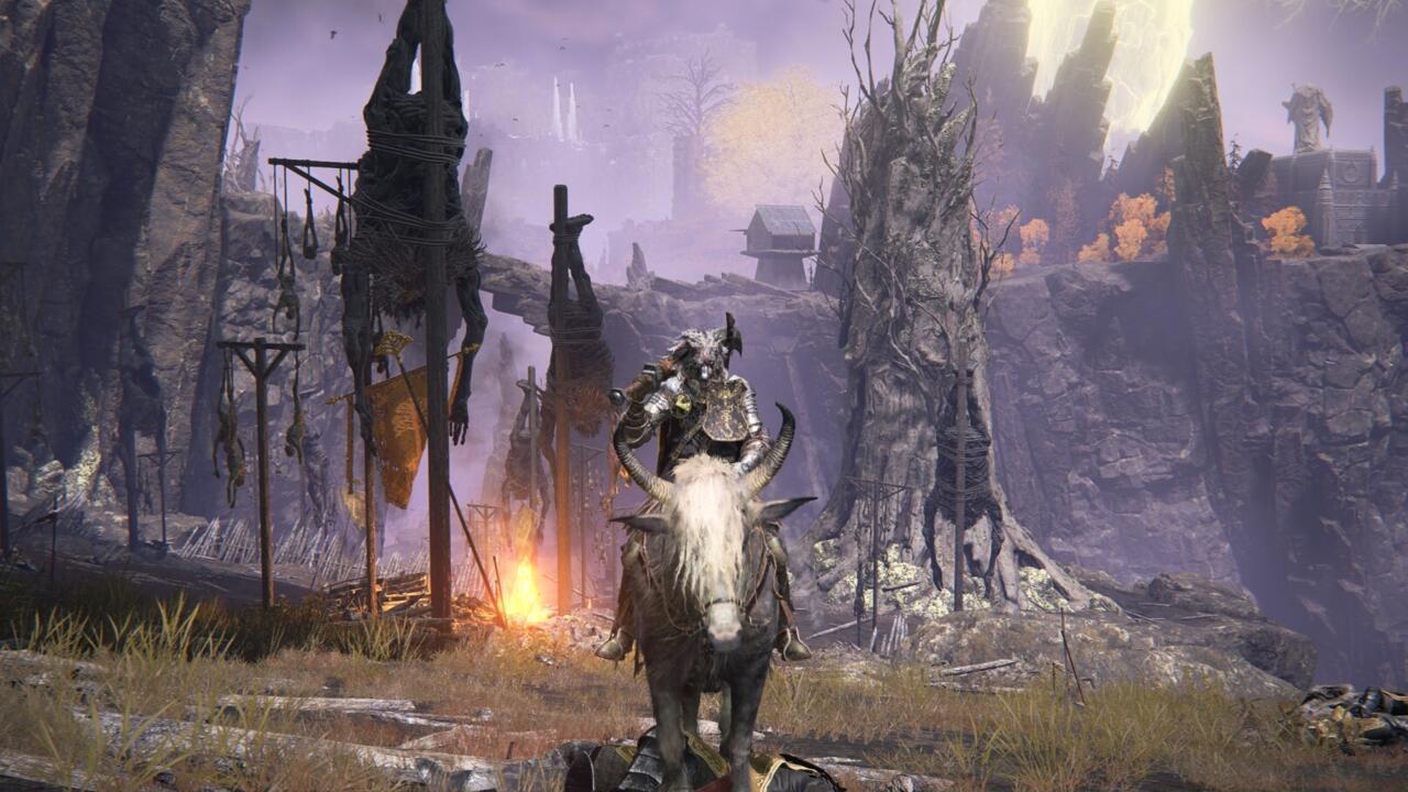 The Ulcerated Tree Spirit boss will appear when getting close to this destroyed Minor Erdtree.