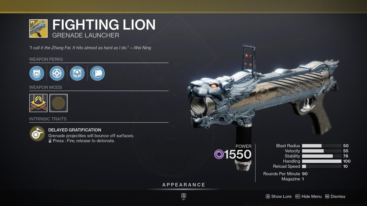 Bouncing grenades around corners and nailing enemies in the chest with them is incredibly satisfying with Fighting Lion.