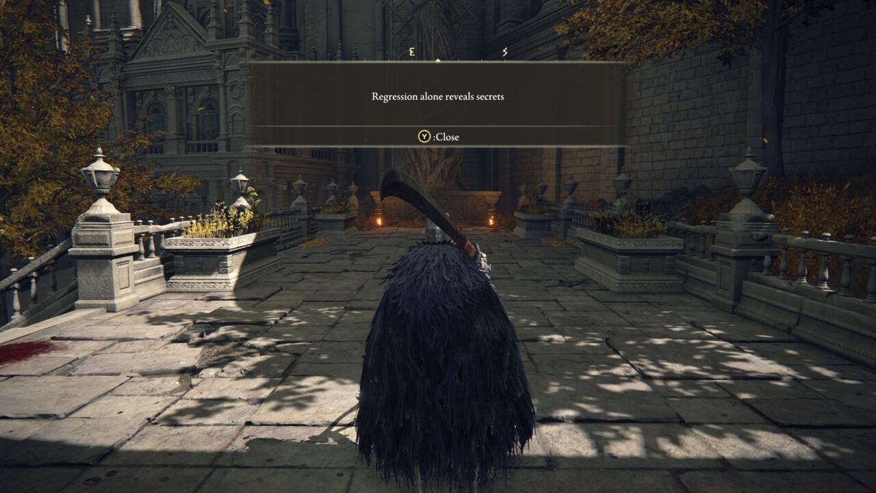 This statue and message is found by taking the elevator near the Erdtree Sanctuary Site of Grace.