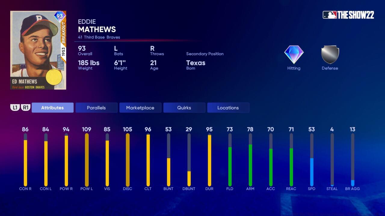 Spring Cleanup boss 1953 Breakout Eddie Mathews.