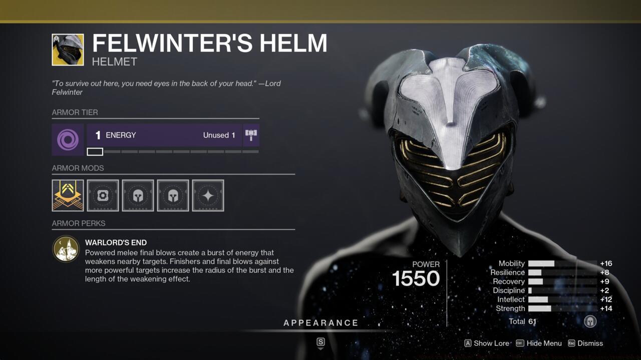 Felwinter's Helm allows you to punch through your enemies to weaken their friends.