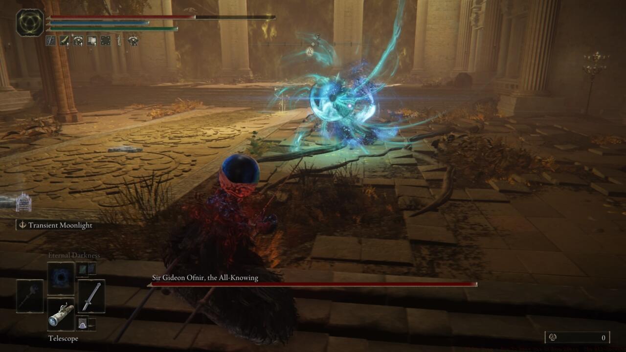 Comet Azur is one of Gideon's deadliest spells. When you see the blue energy beam charging up, get ready to dodge, or seek cover behind a pillar.