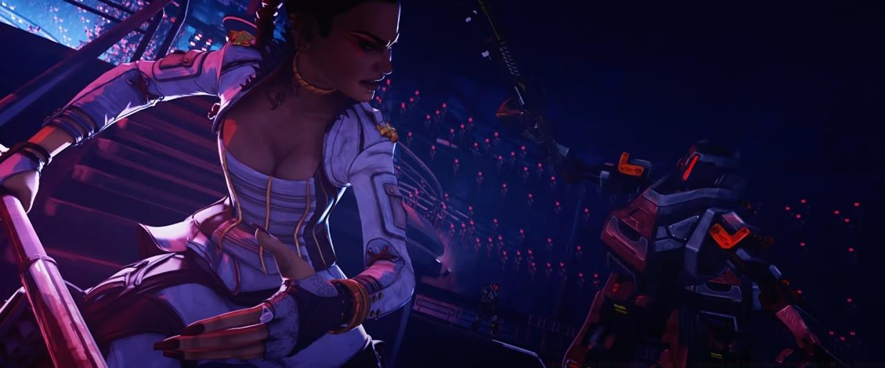 Loba taking on a Spectre in Apex's Season 5 launch trailer.