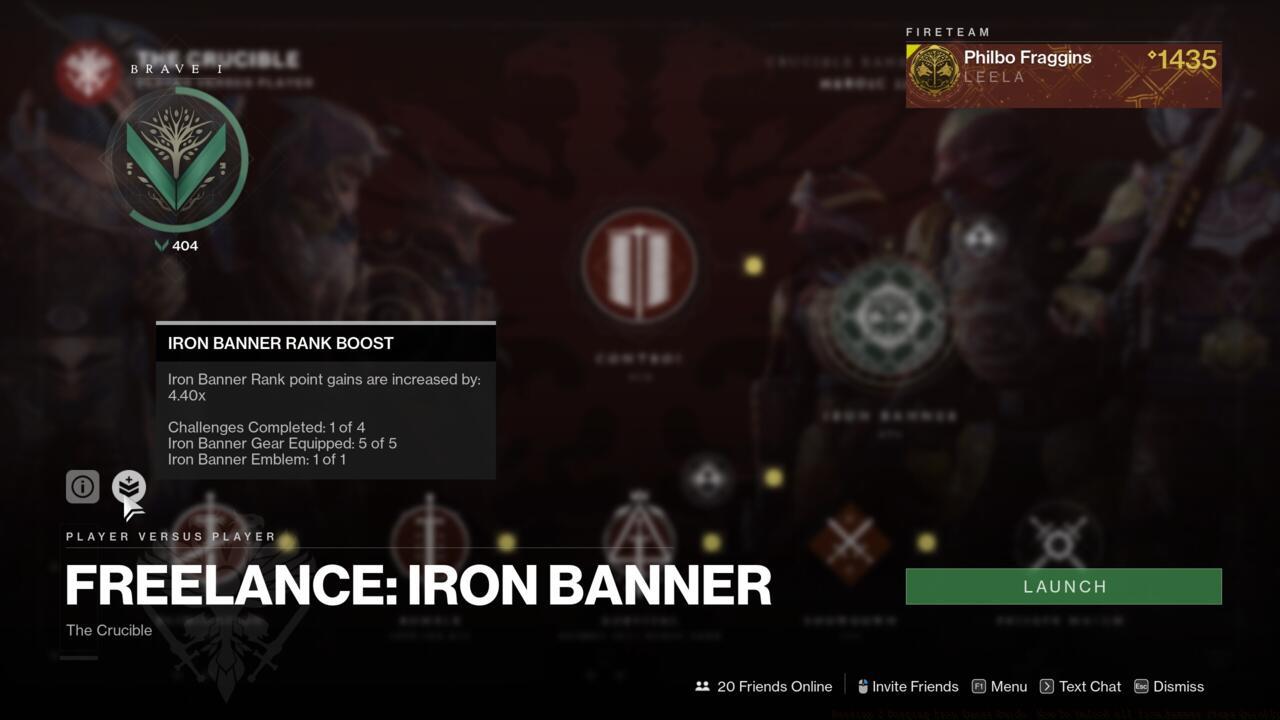 Using Iron Banner gear increases your rank gains significantly, so make sure you're using the right armor, weapons, and emblem.