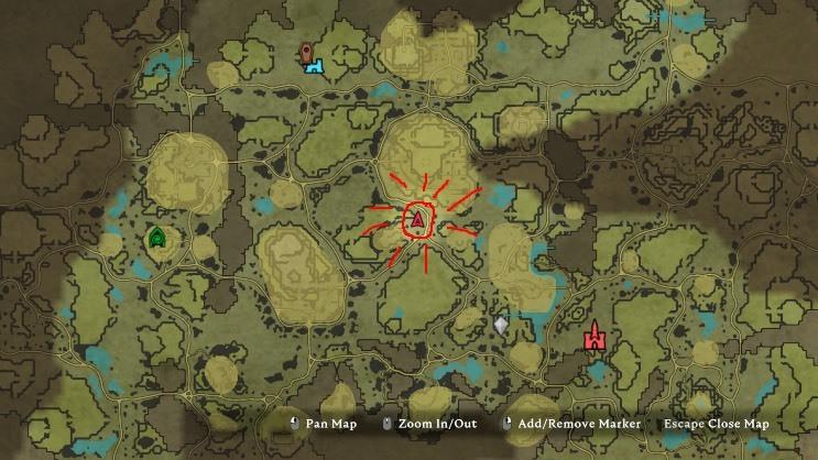 Alpha Wolf location in Farbane Woods