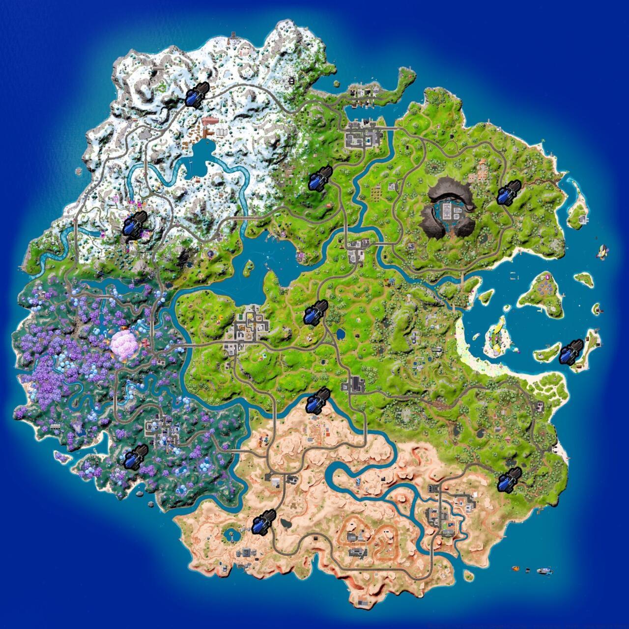 All Grapple Glove locations in Fortnite