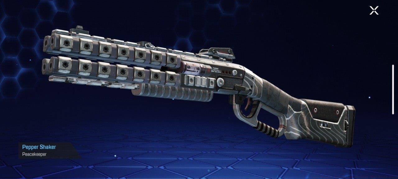 The Pepper Shaker Peacekeeper skin, unlocked with 100 Challenge Points