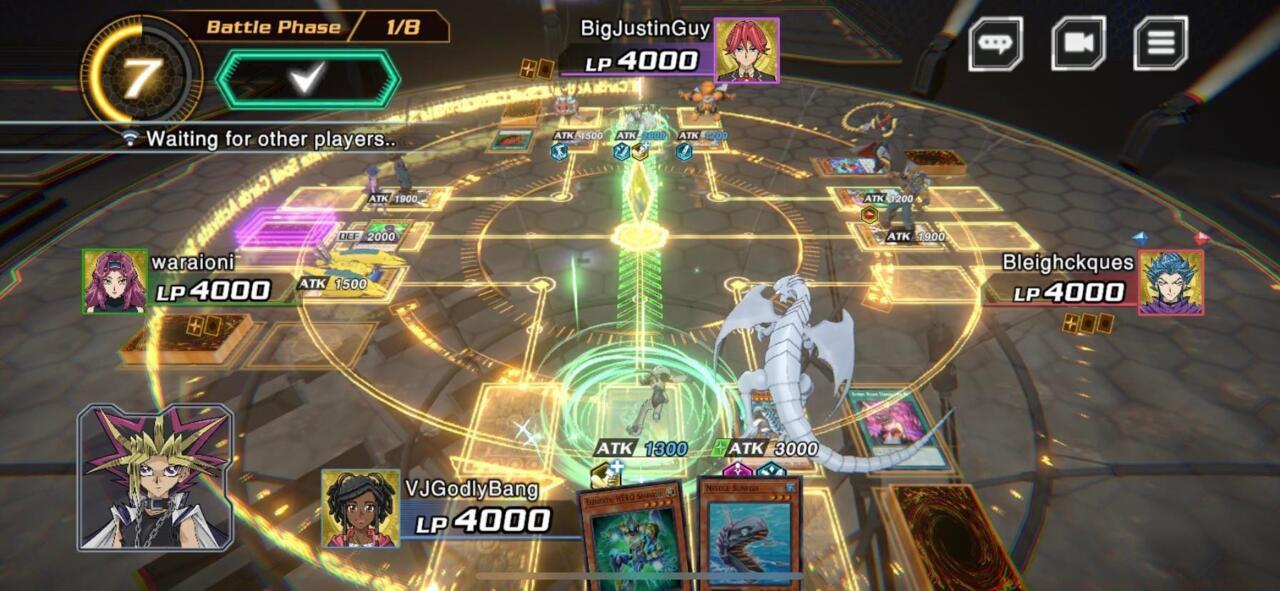 By using Top Runner with Hyperspeed to grab the special card in the middle of the field.