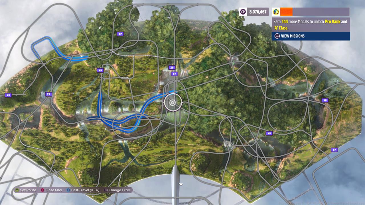 The northern part of the Hot Wheels map.