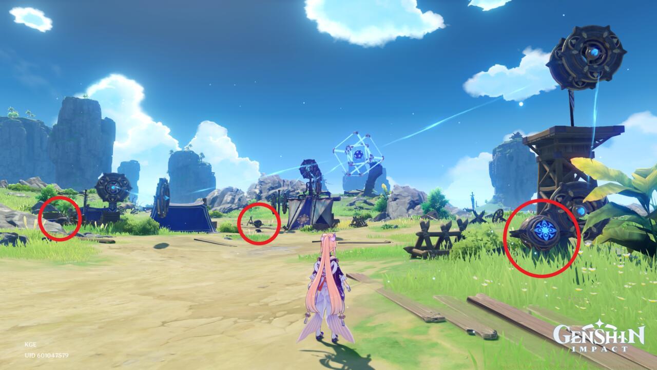 Crystalline Core puzzle on the middle island