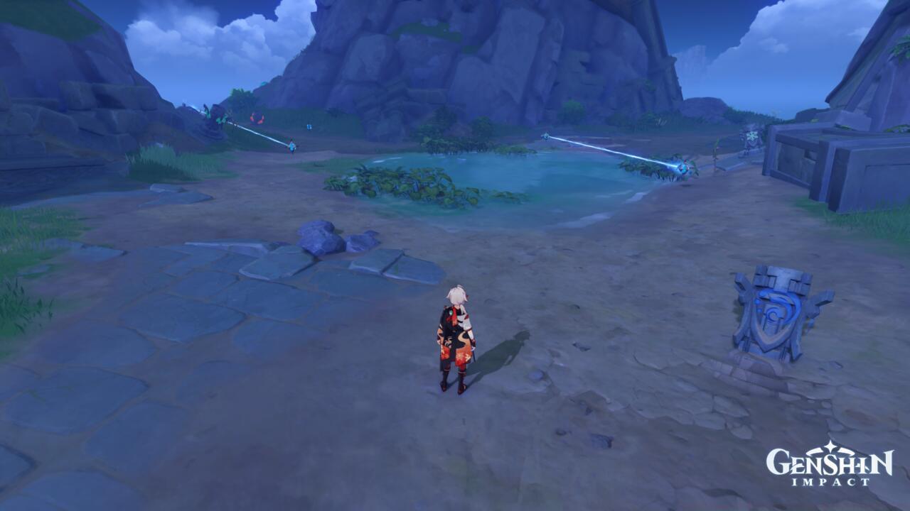 Elemental pillar puzzle on Minacious Isle