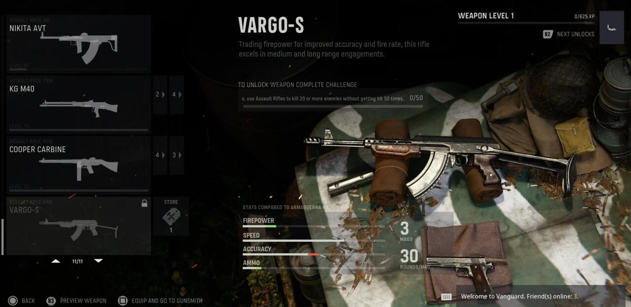 Vargo-S Zombies unlock challenge